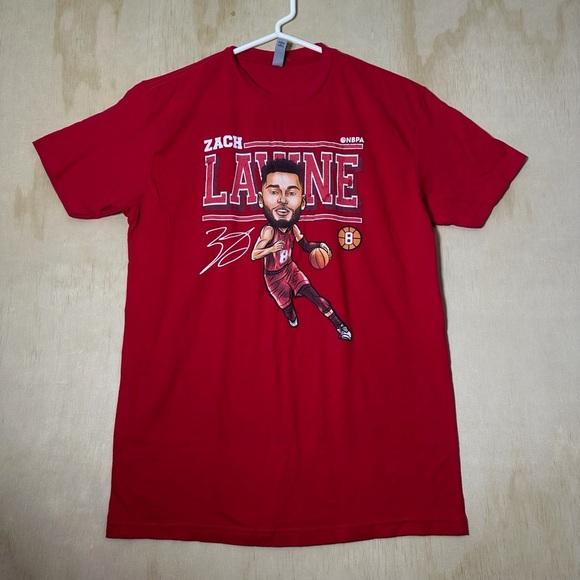 Zach Lavine #8 Cartoon T Shirt NBA Next Level Apparel Mens Medium - Picture 1 of 7